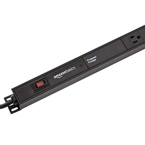 AmazonBasics Heavy Duty Metal Surge Protector Power Strip - 16-Outlet, 15A