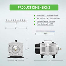 Load image into Gallery viewer, VIVOSUN Air Pump 1110 GPH 8 Outlet 50W 70L/min Commercial Air Pump