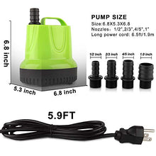 Load image into Gallery viewer, FREESEA 1100 GPH 100W Submersible Water Pump for Pond Aquarium Hydroponics Fish Tank Fountain Waterfall