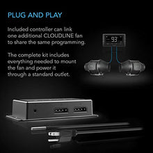 Load image into Gallery viewer, AC Infinity CLOUDLINE T4, Quiet 4” Inline Duct Fan with Temperature Humidity Controller