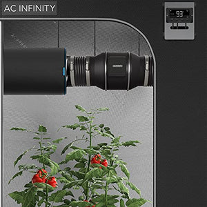 AC Infinity CLOUDLINE T8, Quiet 8” Inline Duct Fan with Temperature Humidity Controller - Ventilation Exhaust Fan for Heating Cooling Booster, Grow Tents, Hydroponics