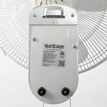 Load image into Gallery viewer, Hurricane Wall Mount Fan 16 Inch, Classic Series, 90 Degree Oscillation 3 Speed Settings, Adjustable Tilt-ETL Listed, 16-Inch, White