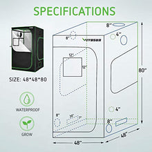 Load image into Gallery viewer, VIVOSUN 48"x48"x80" Mylar Hydroponic Grow Tent