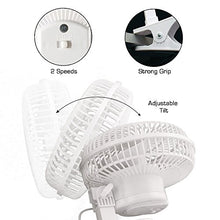 Load image into Gallery viewer, Hurricane Classic Series Clip Fan, 6", 6-Inch, White
