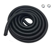Load image into Gallery viewer, Corrugated Pond Tubing 3/4 Inches ID Aquarium Hose Waterfall Pond Hose PVC Tubing 20 Feet, Black