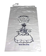 Load image into Gallery viewer, 10 lb. Drawstring Ice Bags 100 Pack Heavy-Duty, Puncture-Resistant EVA
