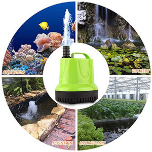 FREESEA 1100 GPH 100W Submersible Water Pump for Pond Aquarium Hydroponics Fish Tank Fountain Waterfall
