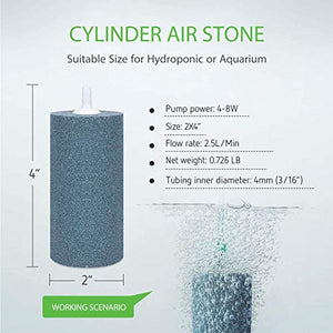 VIVOSUN Air Stone 2PCS 4 X 2 Inch Large Air Stone Cylinder