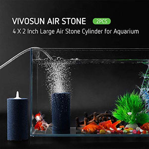 VIVOSUN Air Stone 2PCS 4 X 2 Inch Large Air Stone Cylinder