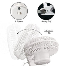 Load image into Gallery viewer, Hurricane Classic Series Clip Fan, 6&quot;, 6-Inch, White
