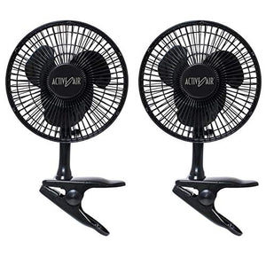 Active Air 5W Brushless Motor 6-Inch Clip On Fan (2 Pack)